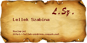 Lellek Szabina névjegykártya